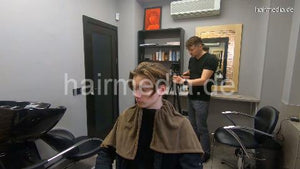 2015 youngman Ukrainian perm Part 1 backward shampoo by barber