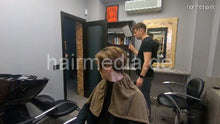 将图片加载到图库查看器，2015 youngman Ukrainian perm Part 1 backward shampoo by barber