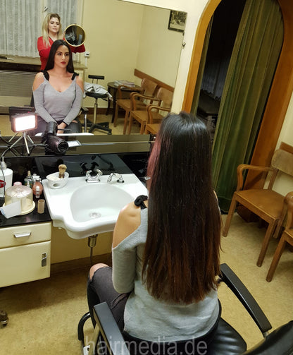 8150 Parastu by MariaK 1 caping in barberchair in barbershop large capes