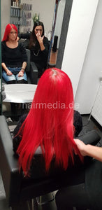 7095 Charline 1 redhead salon shampooing backward in black bowl