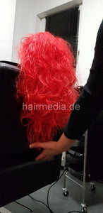 7095 Charline 4 redhead bleached and permed, cut and blow