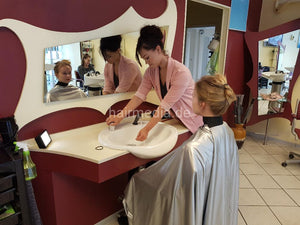 9087 01 Lea forward shampoo hairwash by VanessaM in her salon in Berlin