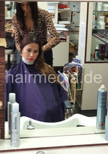Load image into Gallery viewer, e0005 unique violet shampoo and haircutcape waterproof used
