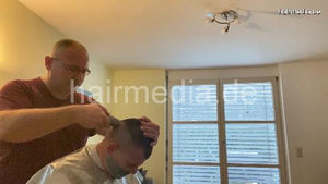 2012 20210307 b punishment mouth protected buzz and shave at homeoffice salon Frankfurt