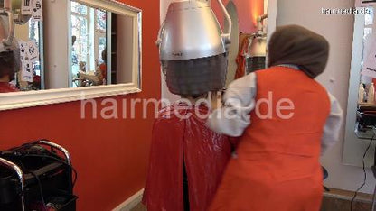 2021 Felix in leatherpants strong forwardwash hair ear wash by scarfed barberette and dryerhood