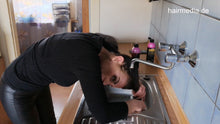 将图片加载到图库查看器，1195 Francesca 220425 self home kitchen sink shampooing forward hairwash and smoking styling