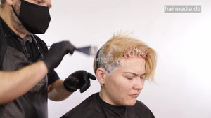 1184 Moldavia 211213 Albina bleaching shampoo and short haircut