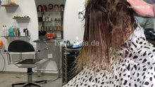 Load image into Gallery viewer, 1181 Geraldine 3 by barber forced haircut in tie closure cape