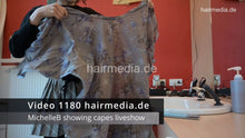 Laden Sie das Bild in den Galerie-Viewer, 1180 MichelleB by barber 4 showing some salon capes
