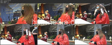 Load image into Gallery viewer, 4059 Cara 2 bleaching in large red vinyl cape
