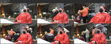 Load image into Gallery viewer, 4059 Cara 3 going red in large red vinyl cape