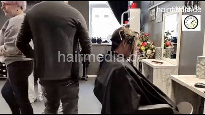 7201 Ukrainian hairdresser in Kaunas 220330 drycut 2 bob cut
