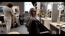 Load image into Gallery viewer, 7201 Ukrainian hairdresser in Kaunas 220330 drycut 2 bob cut