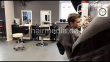 Laden Sie das Bild in den Galerie-Viewer, 7201 Ukrainian hairdresser in Kaunas 220330 drycut 3 young boy haircut