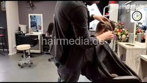 7201 Ukrainian hairdresser in Kaunas 220330 drycut 3 young boy haircut