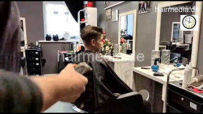 7201 Ukrainian hairdresser in Kaunas 220330 drycut 3 young boy haircut