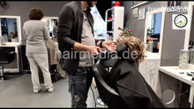 Load image into Gallery viewer, 7201 Ukrainian hairdresser in Kaunas 220330 drycut 5 young girl bob