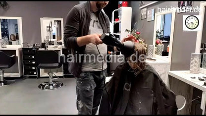 7201 Ukrainian hairdresser in Kaunas 220330 drycut 5 young girl bob