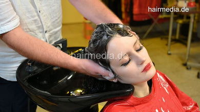 1205 2 NatalieK pretty black hair ASMR shampoo by barber