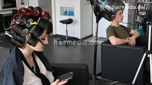 Load image into Gallery viewer, 1205 NatalieK 5 pretty black hair under the dryer