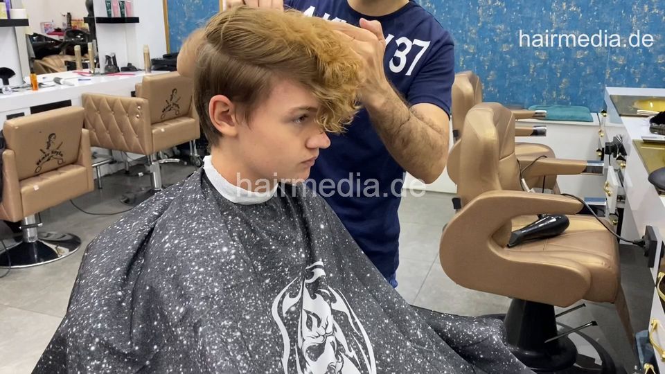 2024 young boy permed Max August 22 perm 1 buzzcut
