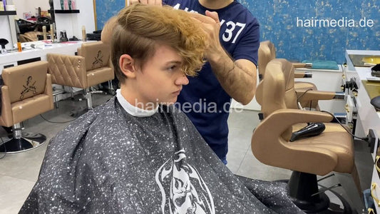 2024 young boy permed Max August 22 perm 1 buzzcut