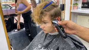 2024 young boy permed Max August 22 perm 1 buzzcut