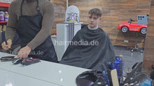 Laden Sie das Bild in den Galerie-Viewer, 2024 young boy permed Max March 23 buzzcut by barber controlled by AlinaR