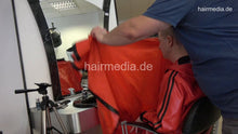 Charger l&#39;image dans la galerie, 1197 Redleatherguy by Nico 2 head shave buzzcut in red PVC