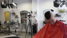 将图片加载到图库查看器，1197 Redleatherguy by Nico 2 head shave buzzcut in red PVC