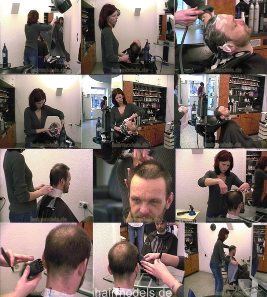 269 male client shampoo and cut