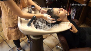 357 Aylin by Isabella backward shampoo salonbowl very thick shampoogirls hair