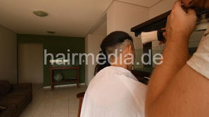 8166 cabelocut Luanda in brazil neck brushing scenes by hobbybarber