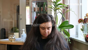3002 Sinem thick and long hair ASMR extrem long  backward salon shampooing by Barber