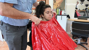 3002 Sinem thick and long hair ASMR extrem long  backward salon shampooing by Barber