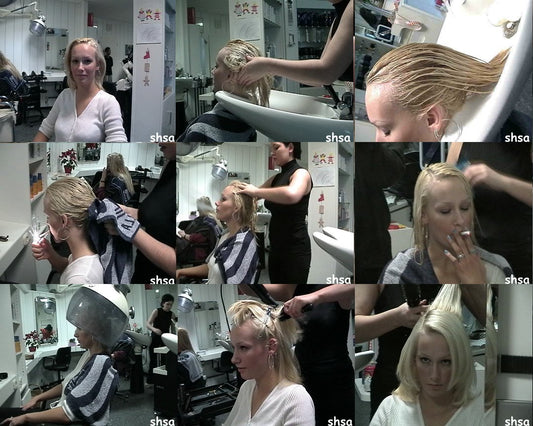 311 smoking blonde wash and blow