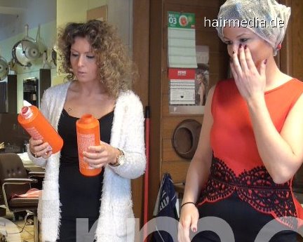 340 JessicaO fresh styled hair destroyed by pampering shampoo by VanessaDG in rollers