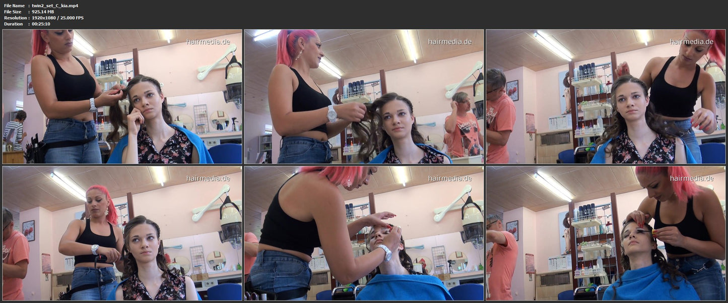 347 twins 2nd session 4 wet set and makeup 25 min HD video for download