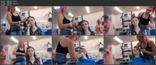 Load image into Gallery viewer, 347 twins 2nd session shampoo and wet set complete 155 min video DVD