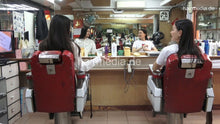 Laden Sie das Bild in den Galerie-Viewer, 359 Yana and Diana teens, 2x backward 2x forward salon shampooing by glove barber Hong Kong