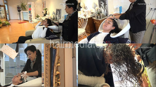 391 Lida pampering backward wash by mom salon hairwash