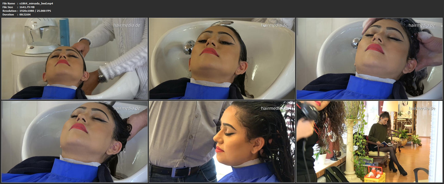 391 Mirsada by barber pampering backward salon shampooing hair wash and scalp massage