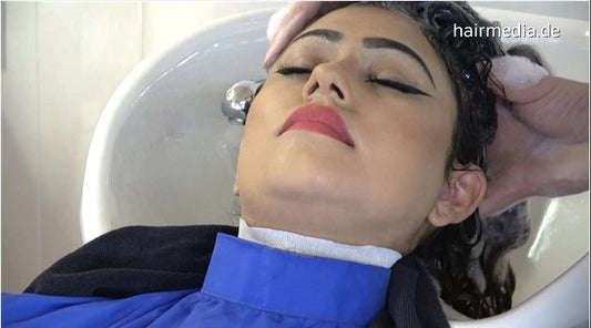 391 Mirsada by barber pampering backward salon shampooing hair wash and scalp massage