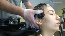 Carica l&#39;immagine nel visualizzatore di Gallery, 392 JasminR 2 long asian black hair by old barber backward hairwash