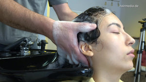 392 JasminR 2 long asian black hair by old barber backward hairwash