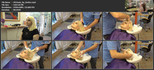 Cargar imagen en el visor de la galería, 393 Janis bleached mature by barber wash backward in purple cape