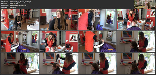 393 LenaH by AstridV backward shampooing long thick hair wash TRAILER
