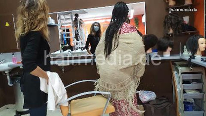396 Irene long hair shampoo and blow out long hair, spanish soundtrack