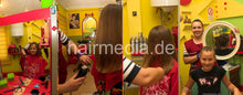 Carica l&#39;immagine nel visualizzatore di Gallery, 1123 Nikolina kid 3 haircut by mature barberette