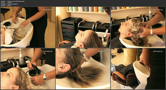 451b Oxana first session part 2 shampoo bleached hair